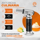Antorcha Culinaria Acero De 6.5g De Gas Color Negro/acero