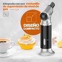 Antorcha Culinaria Acero De 6.5g De Gas Color Negro/acero