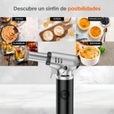 Antorcha Culinaria Acero De 6.5g De Gas Color Negro/acero