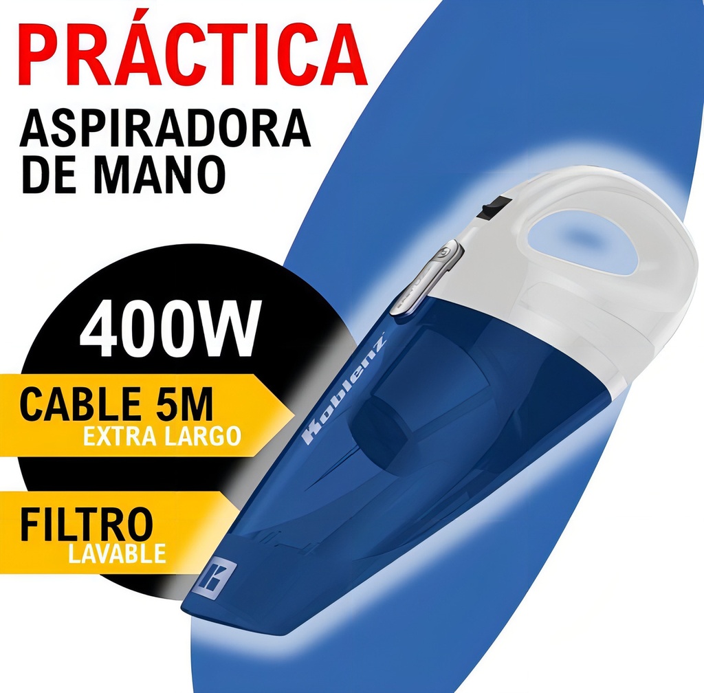 Aspiradora De Auto Mano Koblenz Hv-120 Kg3 Azul/blanco Color Rosa/blanco