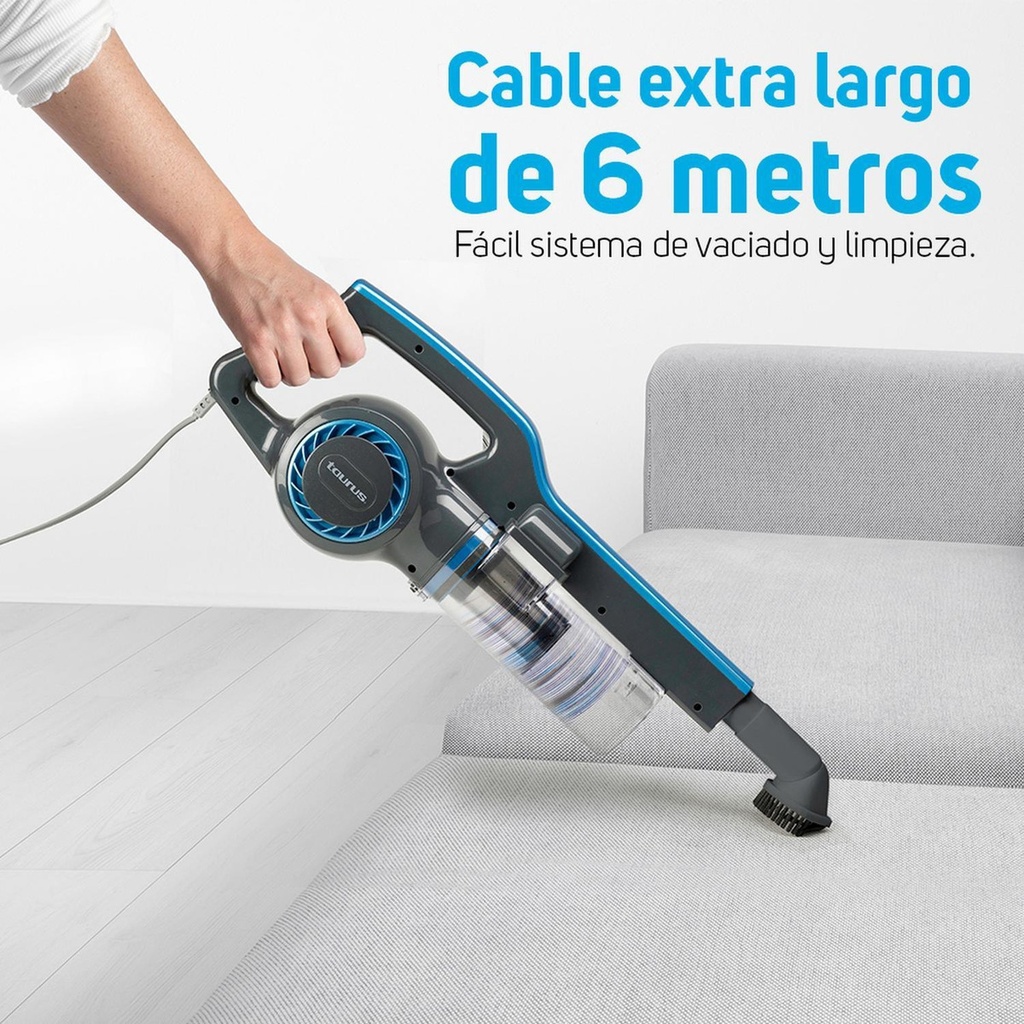 Aspiradora Vertical 3 En 1 , Taurus Liberty, Ultra Ligera Color Azul