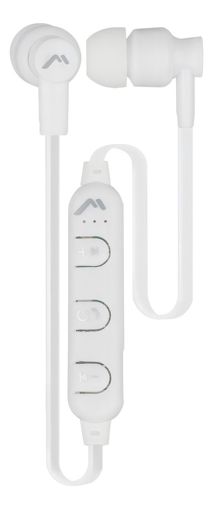 Audífonos Mitzu Sport Mh-9220wh Con Cable Plano Y Manos Lib Color Blanco
