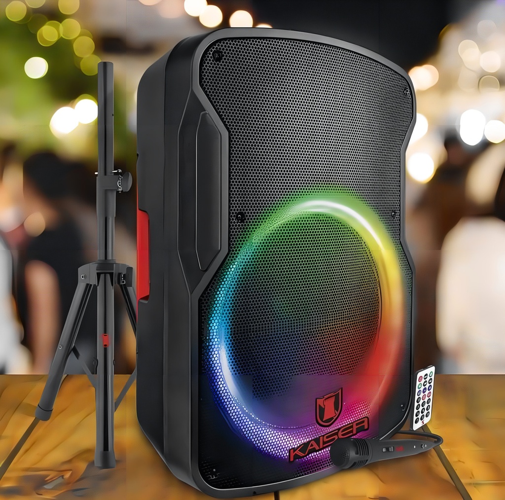 Bafle Kaiser Msa-7515mx 15\ Recargable Bt, Altavoz, Negro