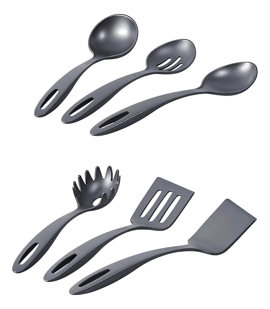 Bateria De Cocina En Aluminio Con Utensilios 80143/035 Color Gris