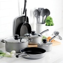 Bateria De Cocina En Aluminio Con Utensilios 80143/035 Color Gris