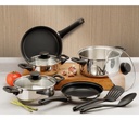 Batería De Cocina Acero Inox. Tramontina Primaware 10 Piezas Color Plateado