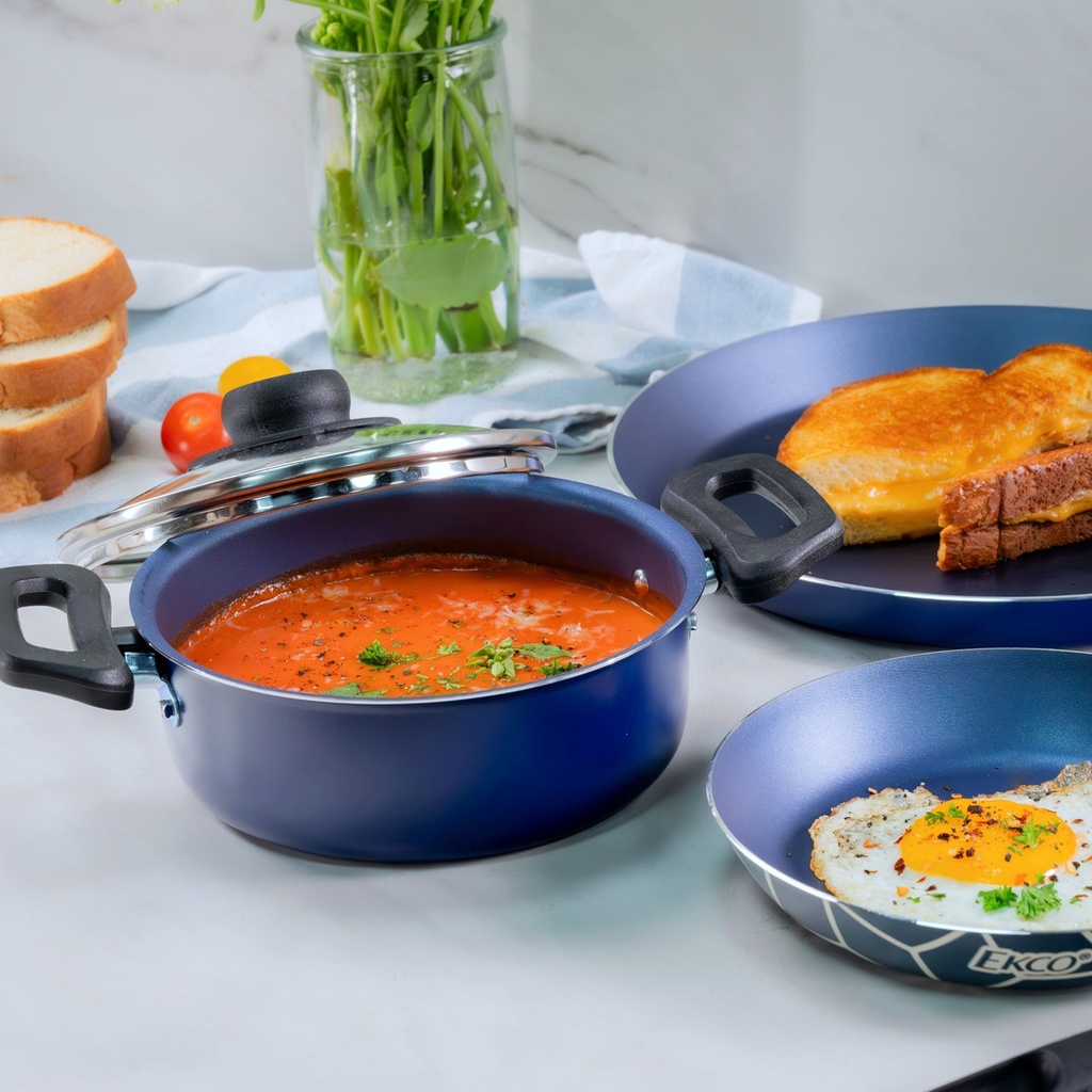 Batería De Cocina Ekco 58524 One 7 Pzas Color Azul