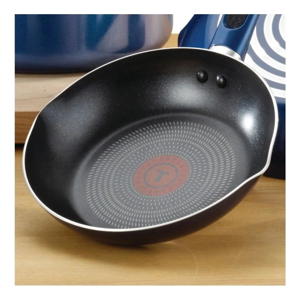 Batería De Cocina T-fal Excite 14 Piezas B037se64azul Color Azul