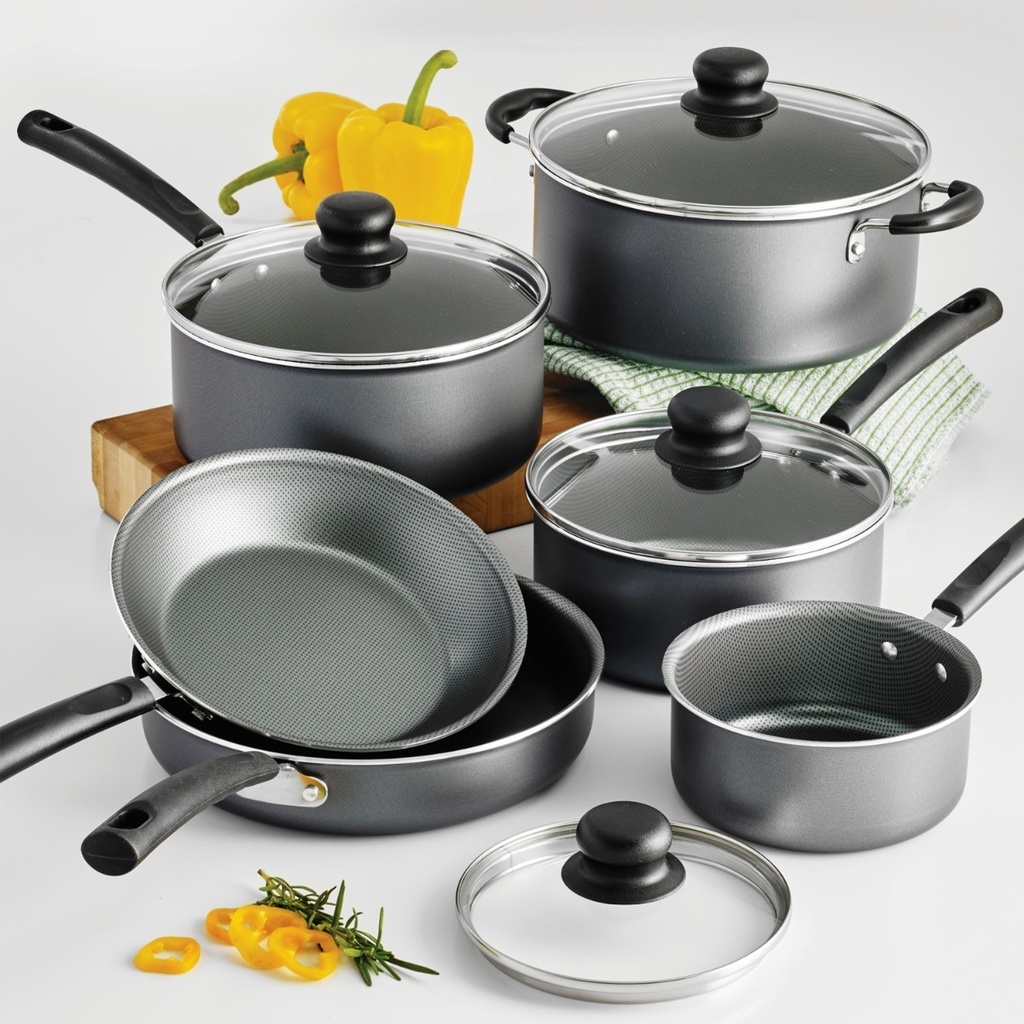 Batería De Cocina Tramontina 80119542 Primaware 10 Piezas Color Gris