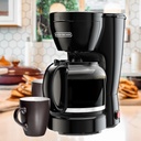 Cafetera Black + Decker 12 Tz Base Caliente Jarra Antigoteo Color Negro