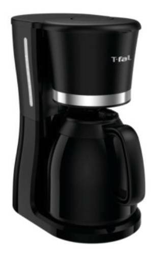 Cafetera De Filtro Permanente Cool Touch Negra, 10 Tazas, Con Jarra Térmica, T-fal Cm133852