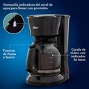 Cafetera Filtro Permanente 12tz Pausa/servir Oster Bvstdc12 Color Negro