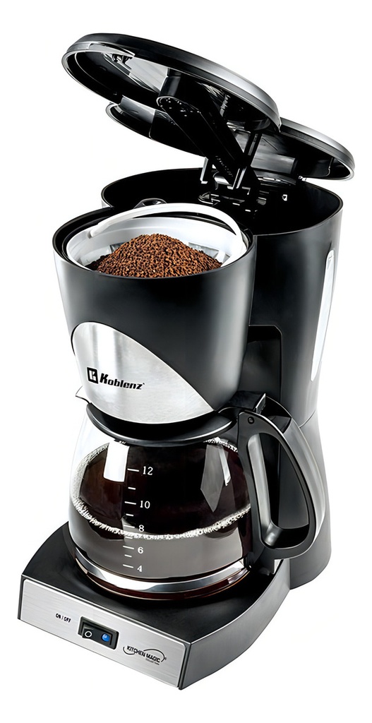 Cafetera Koblenz Ckm-212 In 12 Tazas Filtro Lavable 1,000w Color Negro