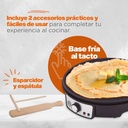 Crepera Eléctrica Nonstick+ Premium Negro/gris Masterchef Color Negro