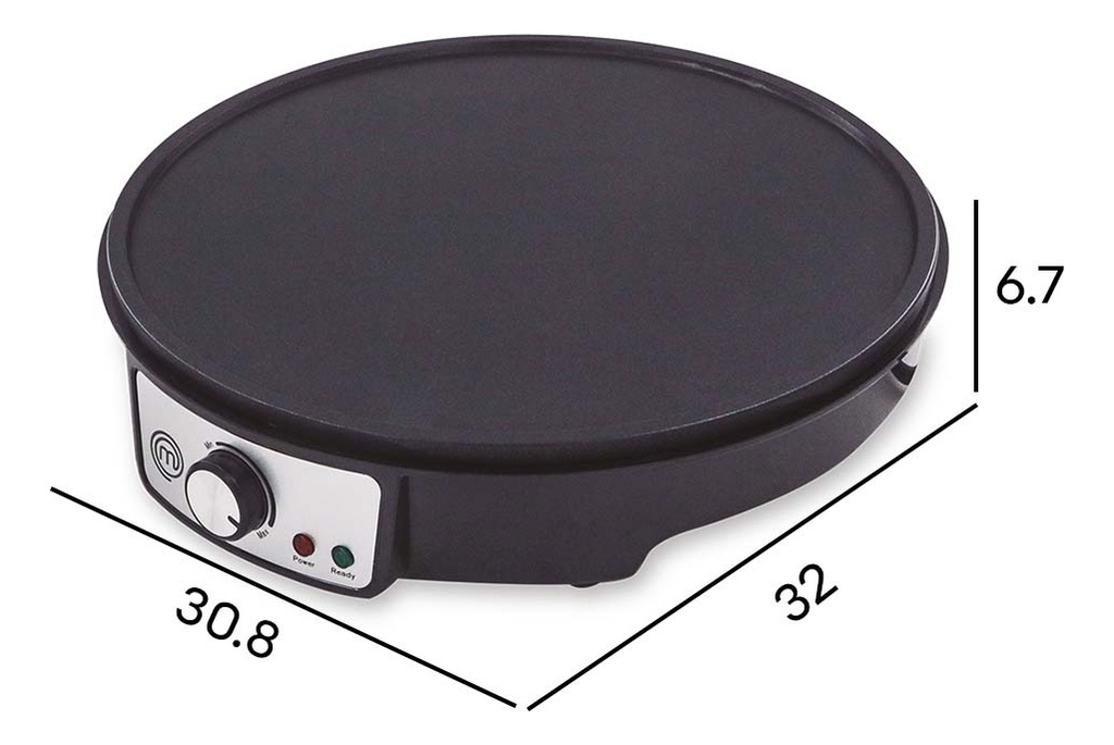 Crepera Eléctrica Nonstick+ Premium Negro/gris Masterchef Color Negro