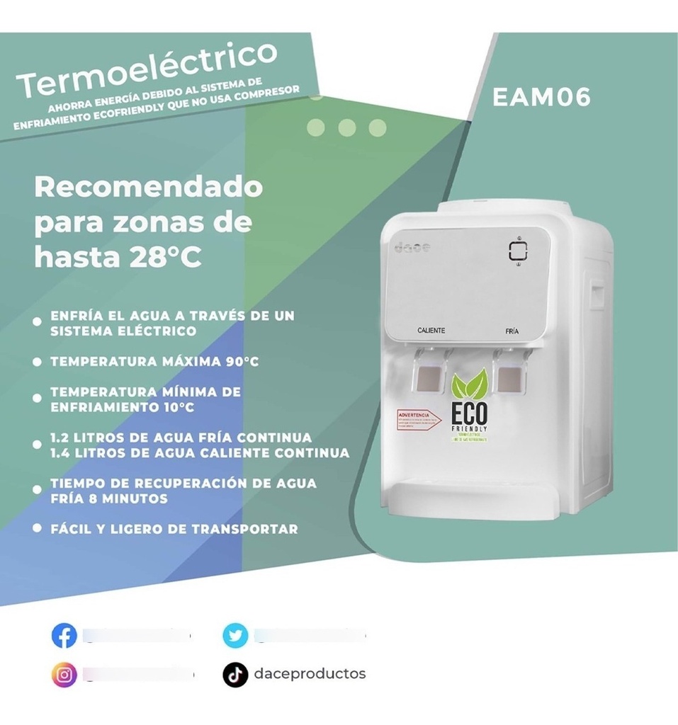 Despachador De Agua Dace Eam06 Color Blanco