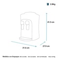 Dispensador De Agua Mabe Emm2pb Enfriador 2 Llaves Blanco 127v Electrico Despachador Porta Garrafon 19l Fria Caliente