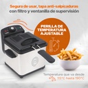 Freidora Aceite 1.5 Lt 1 Canasta Acero Masterchef By Hukën Color Plateado