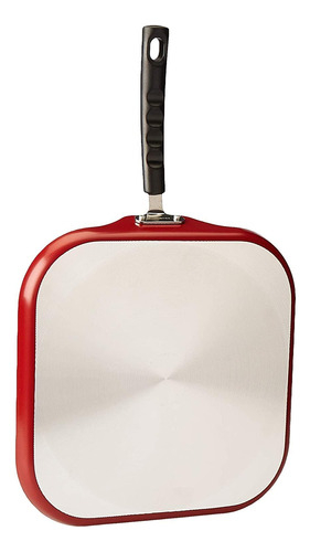 Juego De Sartenes 18/24 Cm Y Comal 28 Cm Aluminio Tramontina Color Tinto