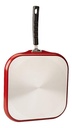 Juego De Sartenes 18/24 Cm Y Comal 28 Cm Aluminio Tramontina Color Tinto