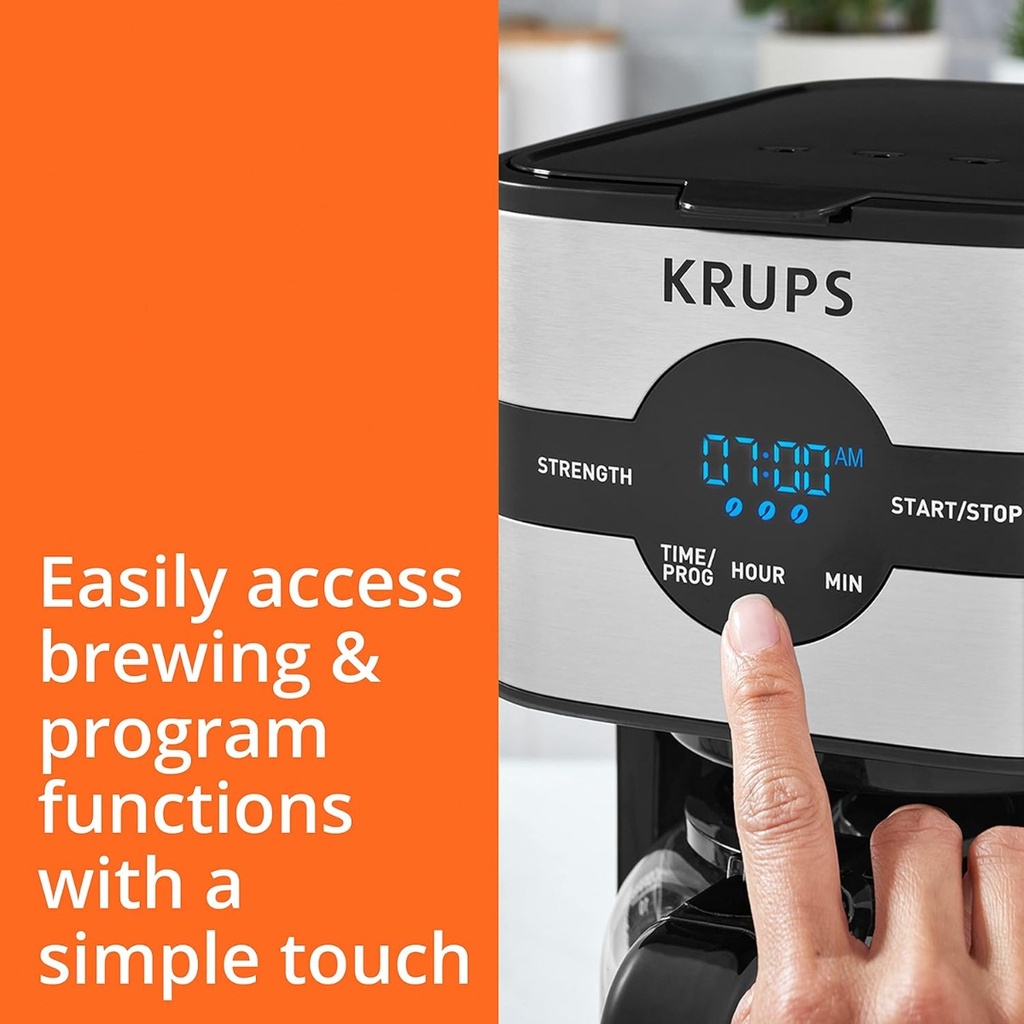 Krups Cafetera De Filtro Permanente Simply Brew, Km205d50