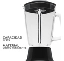 Licuadora De 2 Velocidades Powermix Negra Con Vaso De Vidrio De 1.25 L, 550 W,t-fal Ln2838mx