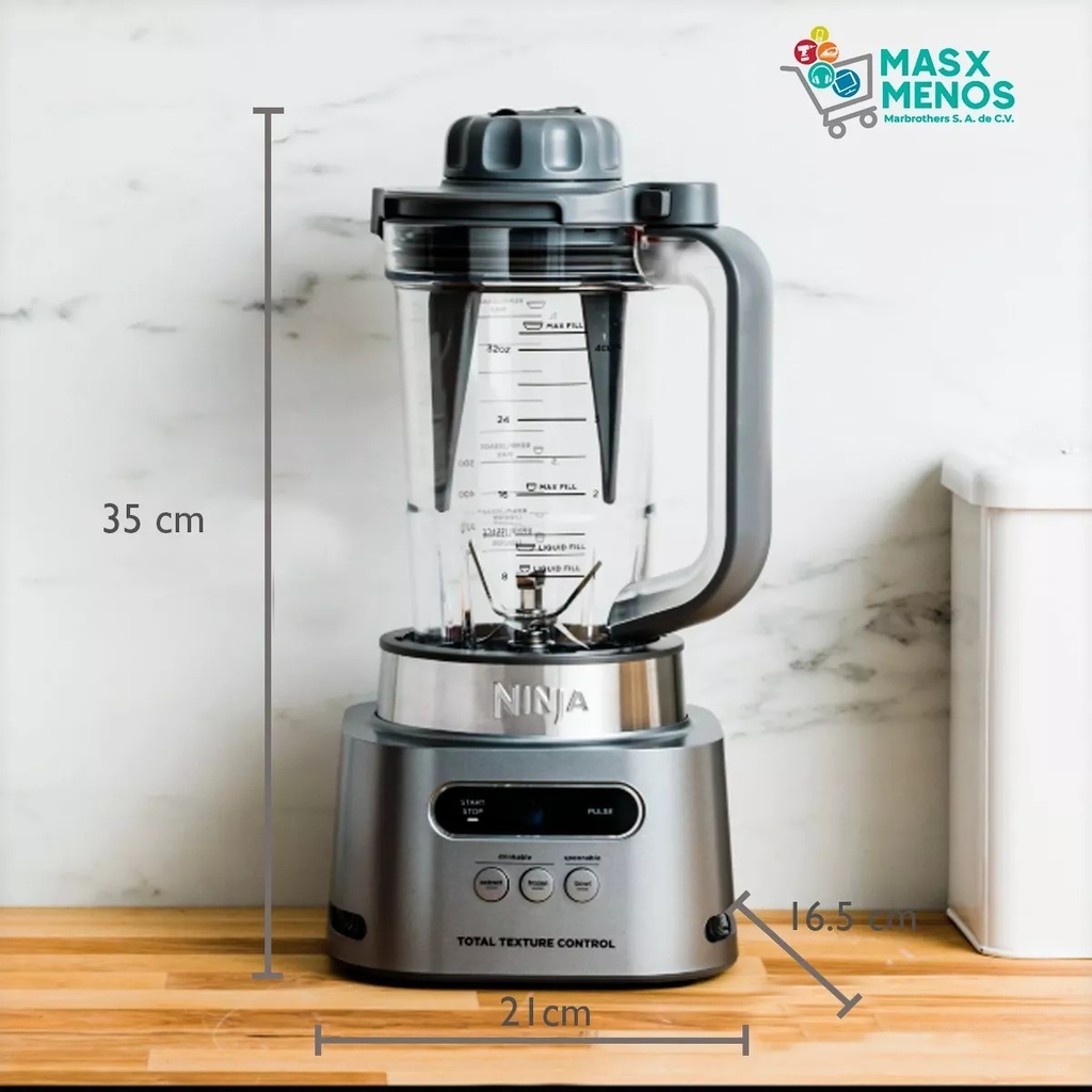 Licuadora Ninja Twisti Duo Ss150 De Alta Velocidad, 34 Fl Oz, 120v, Plateada