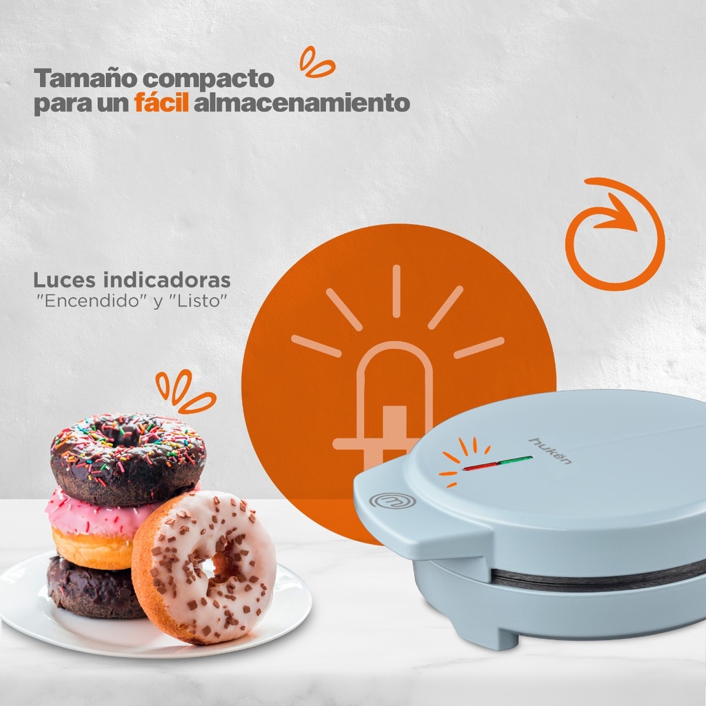 Maquina De Mini Donas 7donuts Azul 120v Masterchef By Hukën Color Celeste