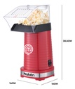 Maquina De Palomitas Sin Aceite 80g Masterchef By Hukën Color Rojo