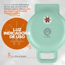 Mini Waflera Masterchef 1 Rebanada Luz Indicadora Mini Heat+ Color Azul