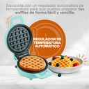 Mini Waflera Masterchef 1 Rebanada Luz Indicadora Mini Heat+ Color Azul