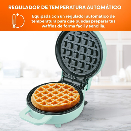 Mini Waflera Masterchef 1 Rebanada Luz Indicadora Mini Heat+ Color Azul