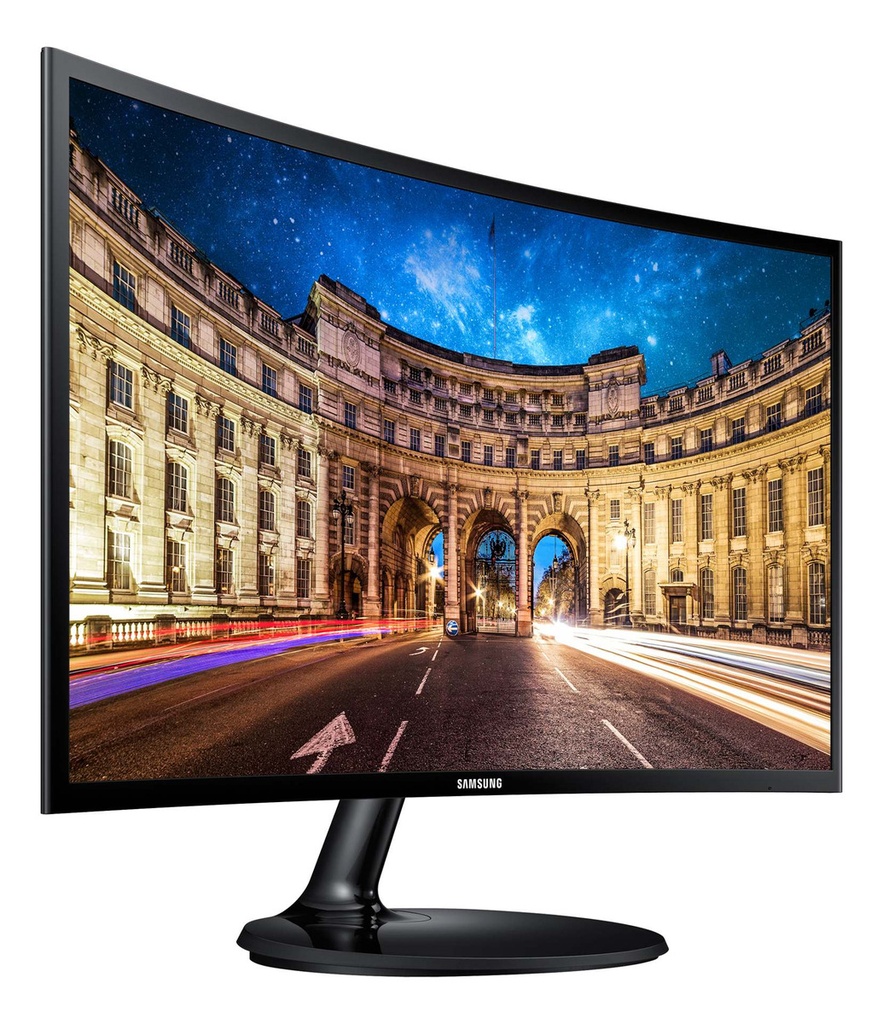 Monitor Samsung 24  Curved Monitor Con Experiencia Inmersiva Color Black High Glossy