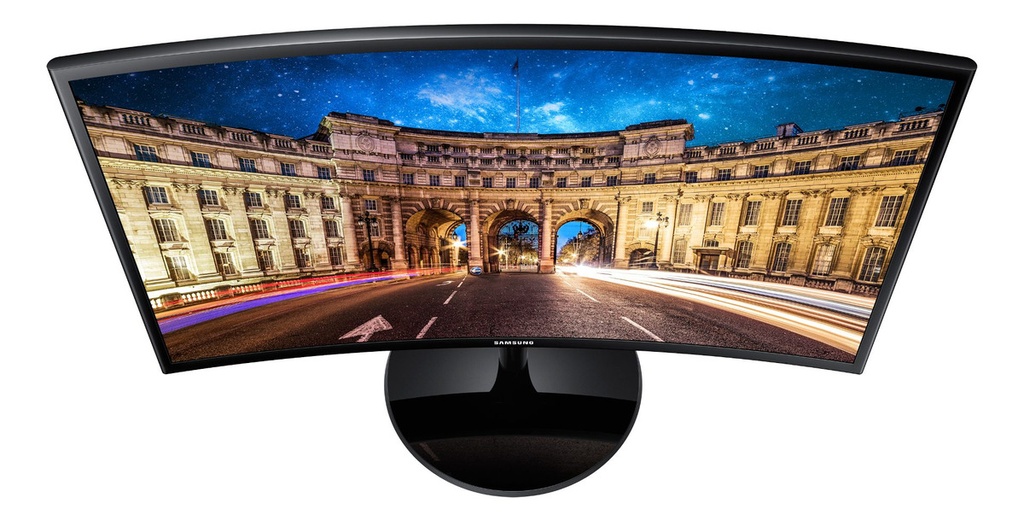 Monitor Samsung 24  Curved Monitor Con Experiencia Inmersiva Color Black High Glossy