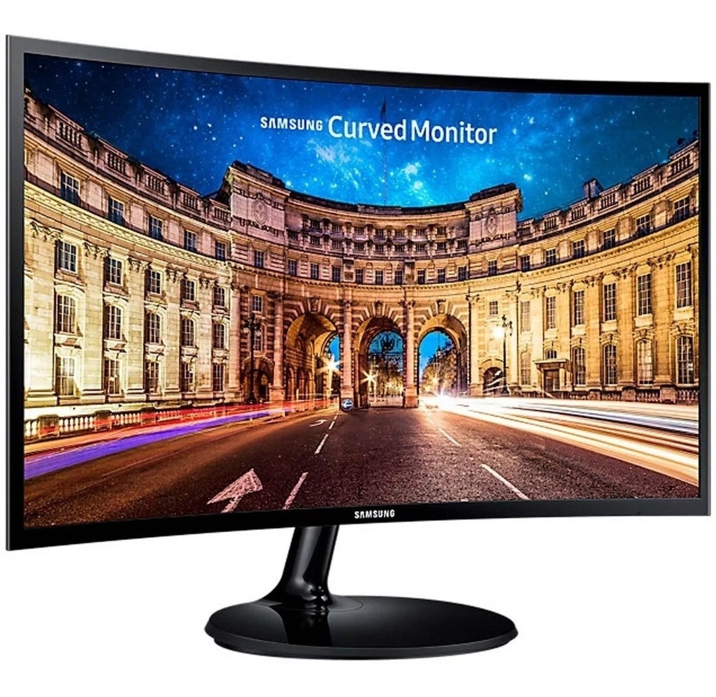 Monitor Samsung 24  Curved Monitor Con Experiencia Inmersiva Color Black High Glossy
