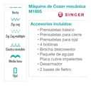 Máquina De Coser Familiar Básica Singer M1605 Color Blanco