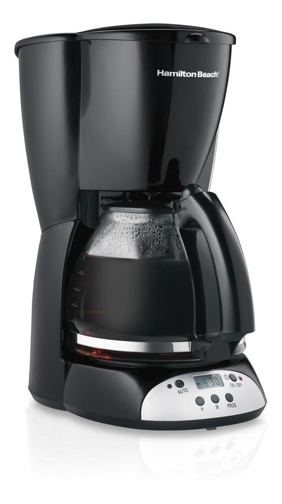 Cafetera Programable Hamilton Beach Negra 12 Tazas 49465r Color Negro