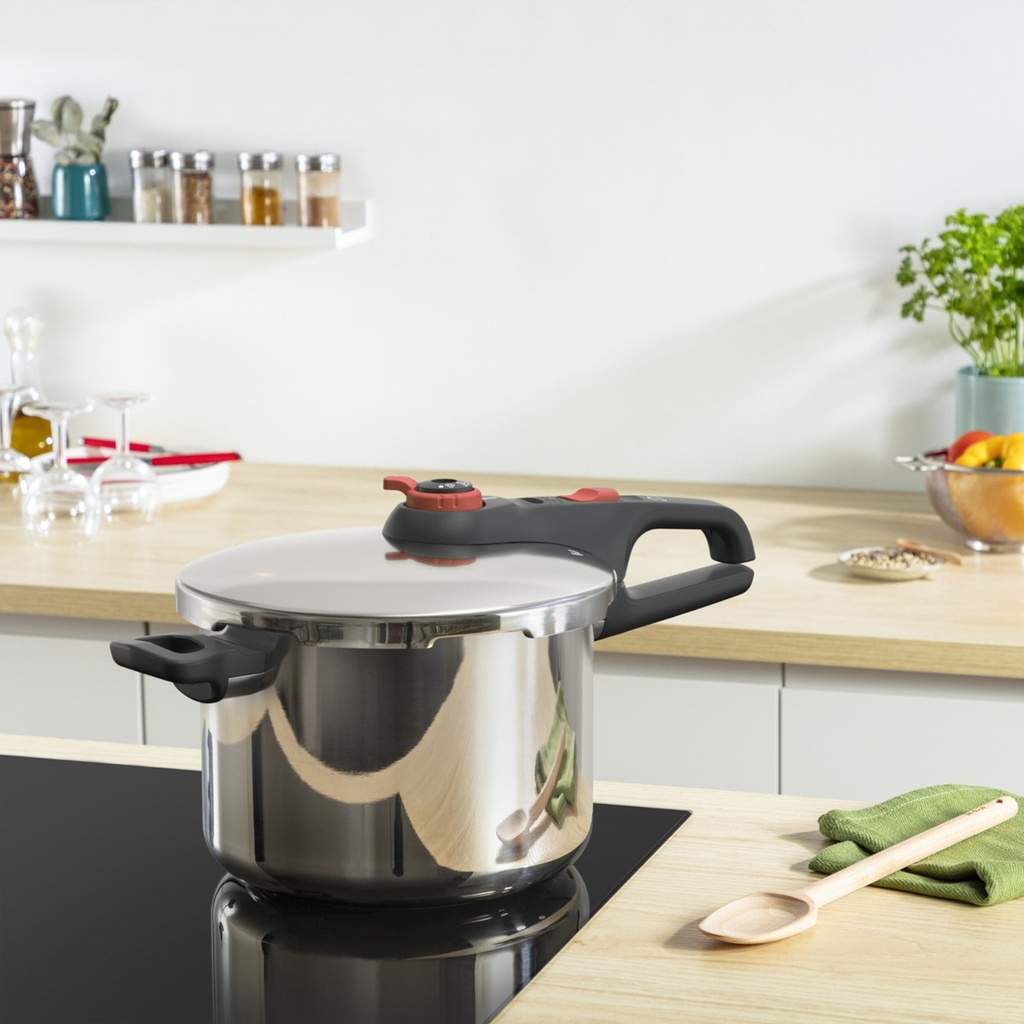 Olla Tefal Express 8 Litros Acero Inoxidable Color Plateado
