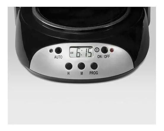 Cafetera Programable Hamilton Beach Negra 12 Tazas 49465r Color Negro