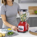 Oster Licuadora De 2 Velocidades Más Pulso Con Vaso De Vidrio Boroclass De 1.5 L 800 W Color Rojo Blstkag-rpb