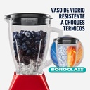 Oster Licuadora De 2 Velocidades Más Pulso Con Vaso De Vidrio Boroclass De 1.5 L 800 W Color Rojo Blstkag-rpb