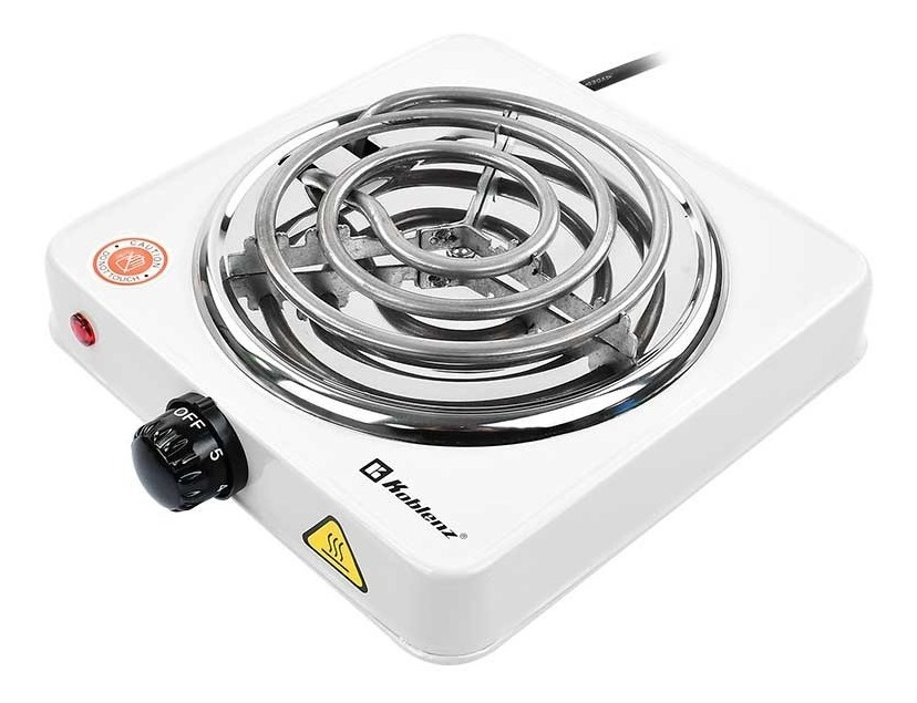 Parrilla Eléctrica Koblenz Pekm-1000 Eg 1 Quemador Espiral Color Blanco
