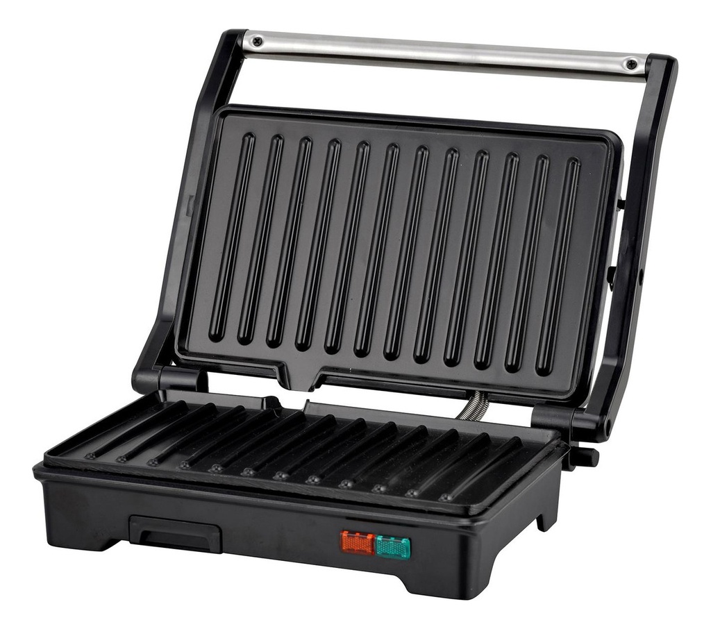 Parrilla Para Panini Grill 2 Rebanadas Acero Masterchef Color Plateado