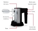 Rca Batidora De Mano Acero Inoxidable Rc-68 Color Negro