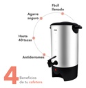 Rca Cafetera De Acero Inoxidable De 40 Tazas Rc-6l Cocina Color Gris