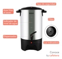 Rca Cafetera De Acero Inoxidable De 40 Tazas Rc-6l Cocina Color Gris