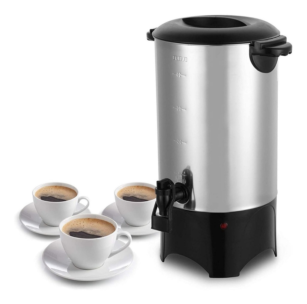 Rca Cafetera De Acero Inoxidable De 40 Tazas Rc-6l Cocina Color Gris