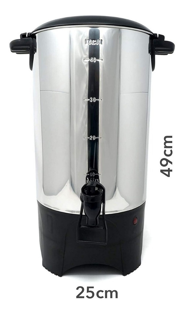 Rca Cafetera De Acero Inoxidable De 40 Tazas Rc-6l Cocina Color Gris