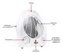 Rca Calefactor Con Ventilador Rc-a01 Color Blanco