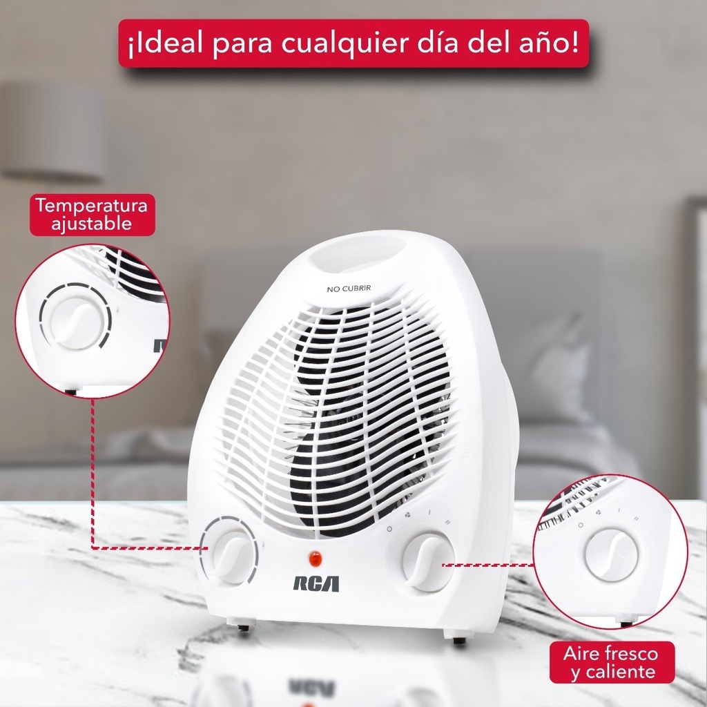 Rca Calefactor Con Ventilador Rc-a01 Color Blanco